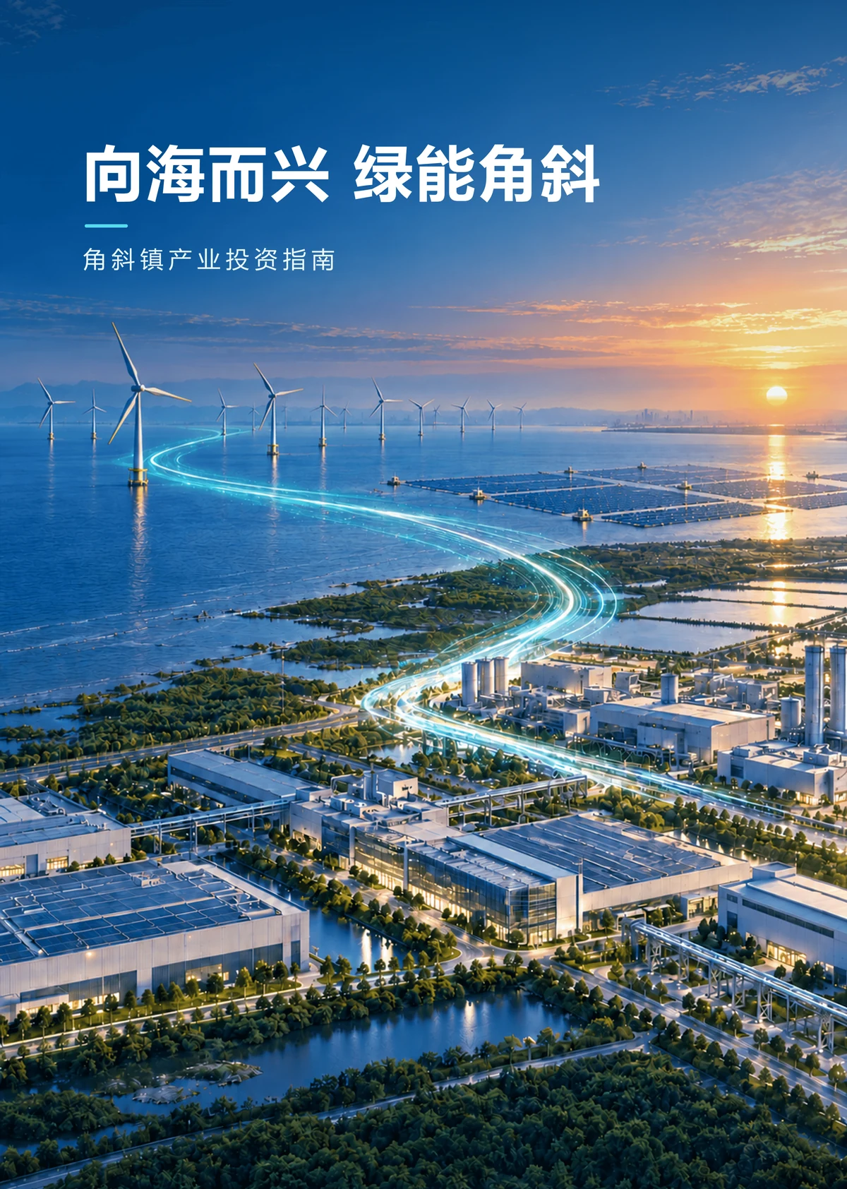 向海而兴，绿能角斜。角斜镇产业投资指南封面